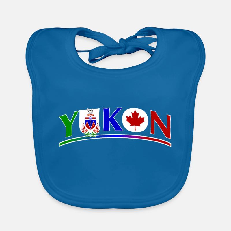 État du Yukon avec drapeau Bavoir bio Bébé