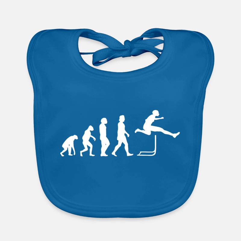 Hurdling Athletics Gift Hurdler Organic Baby Bibs