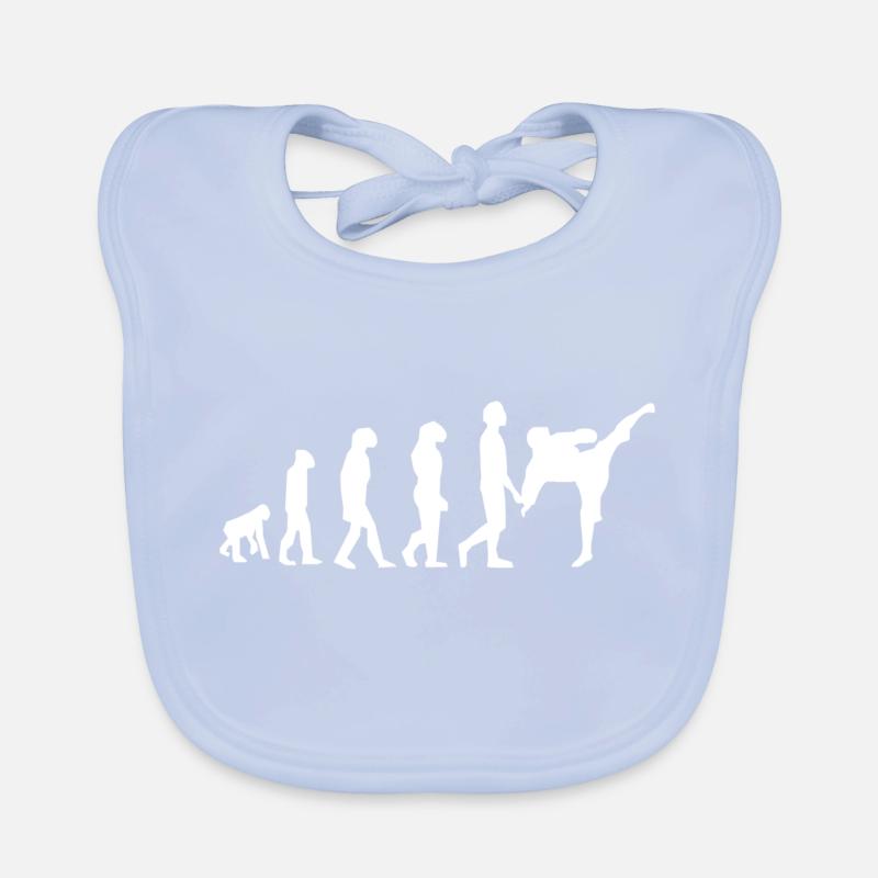 Martial arts evolution Organic Baby Bibs