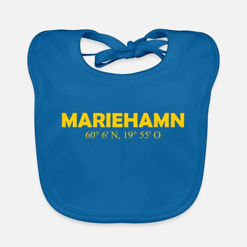 Mariehamn - Finland - Coordinates - Longitude Organic Baby Bibs