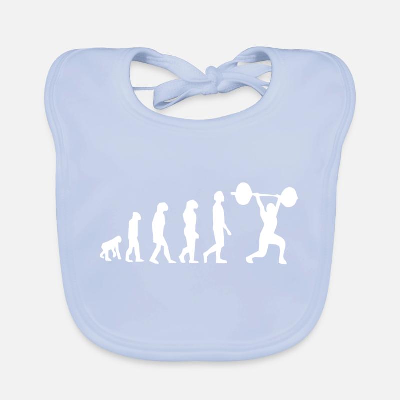 Evolution des Gewichthebens Baby Bio-Lätzchen