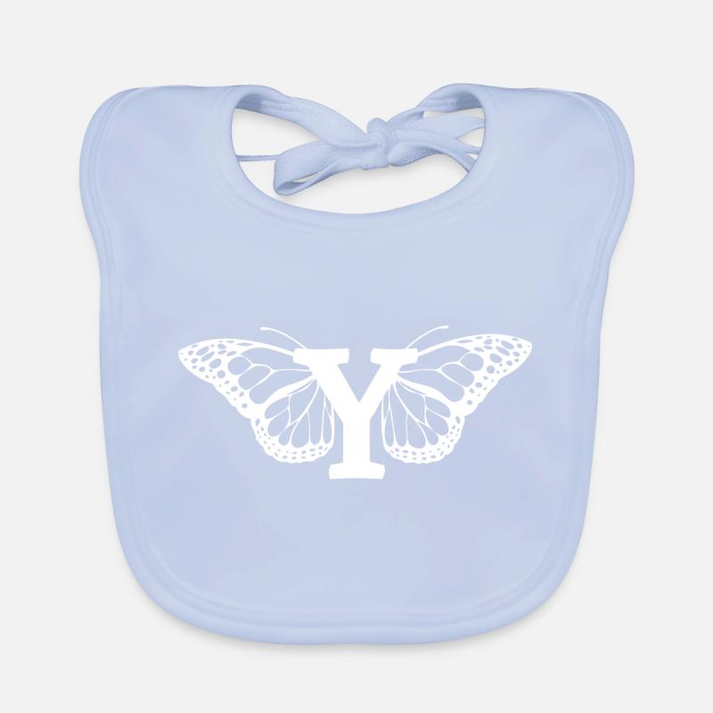 lettre y papillon Bavoir bio Bébé