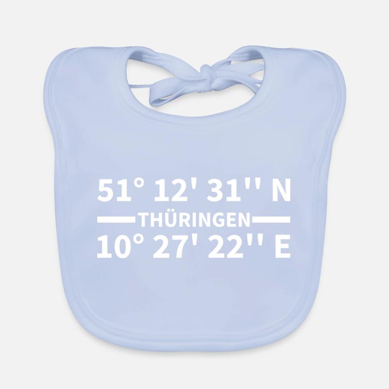 Thuringia coordinates Organic Baby Bibs