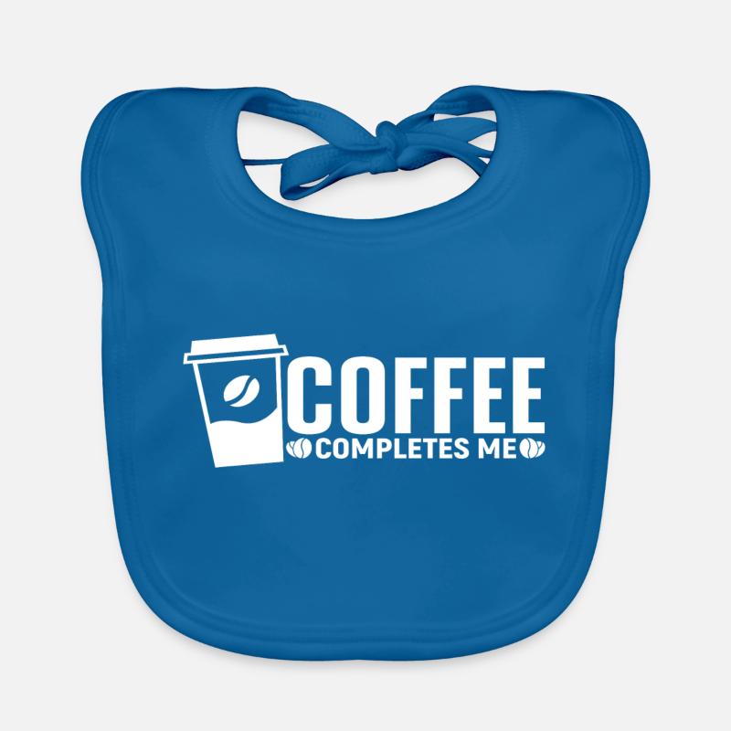 Coffee completes me Organic Baby Bibs
