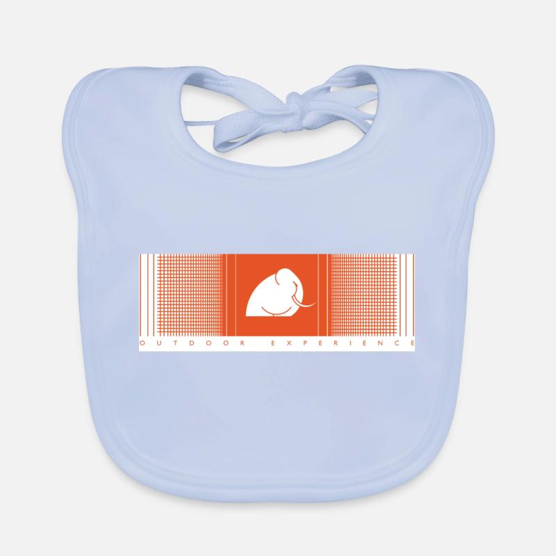 Mamood gradient check pattern orange Organic Baby Bibs