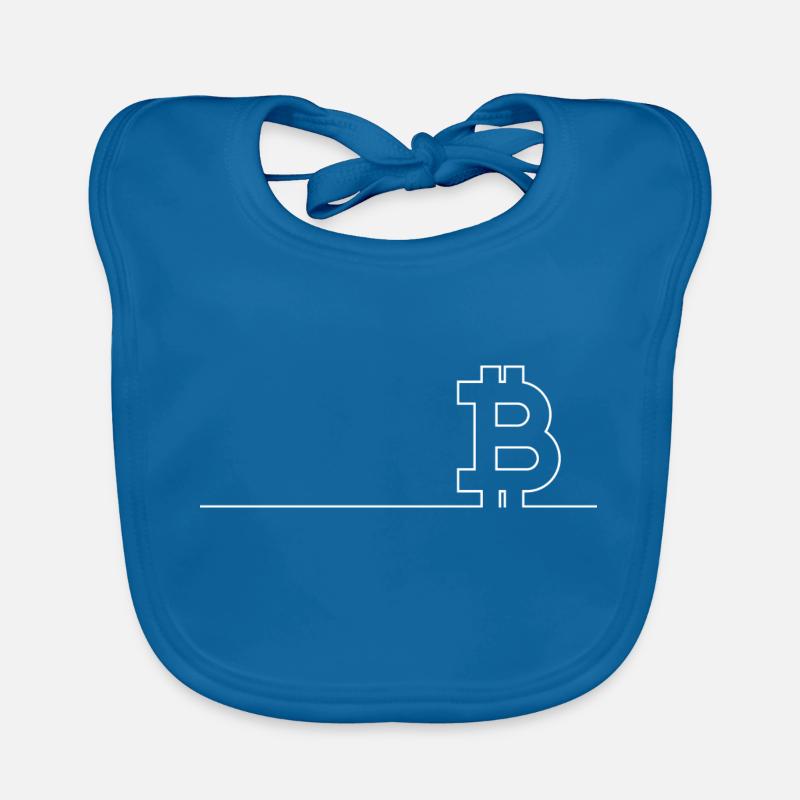 Crypto Bitcoin Trading - Baby Bio-Lätzchen - Pfauenblau