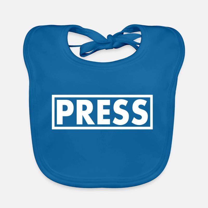 Press - Bavoir bio Bébé - bleu paon