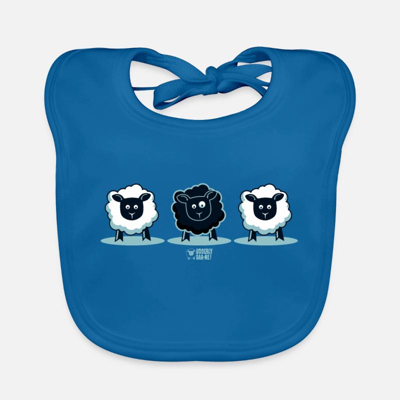 Ewe, das schwarze Schaf? - Baby Bio-Lätzchen - Pfauenblau