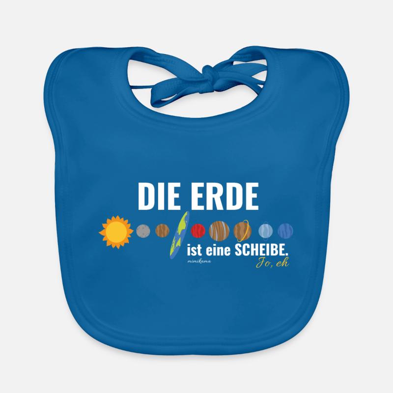 Mimikama Die Erde ist eine Scheibe. Baby Bio-Lätzchen