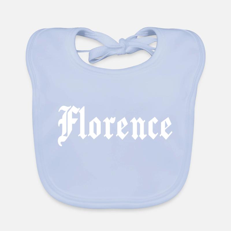 Florence, gothic, font Organic Baby Bibs