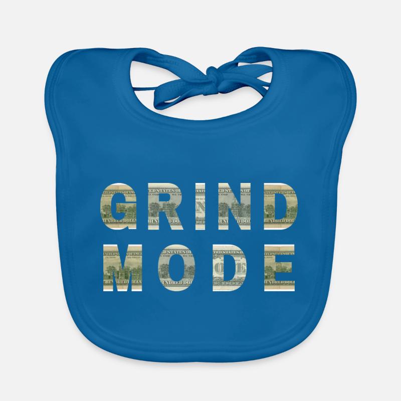 Grind Mode Dollar Bill Texture Motivation Baby Bio-Lätzchen
