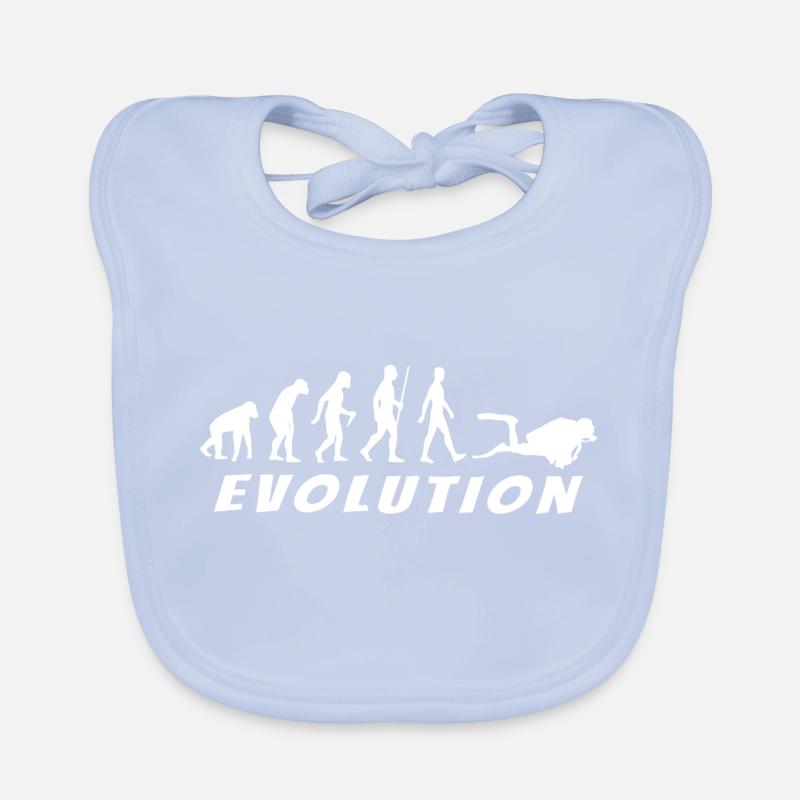 Evolution Plongeur blanc Bavoir bio Bébé