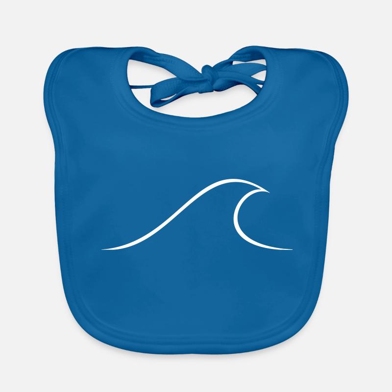 Wave Vector Pictogram Organic Baby Bibs