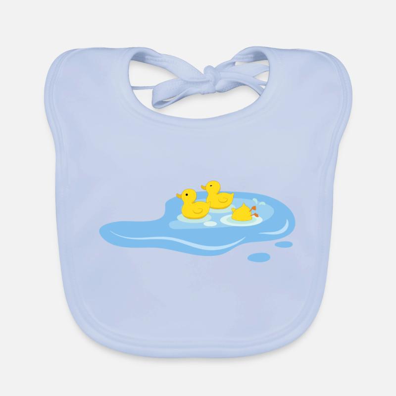Canards dans une mare Bavoir bio Bébé