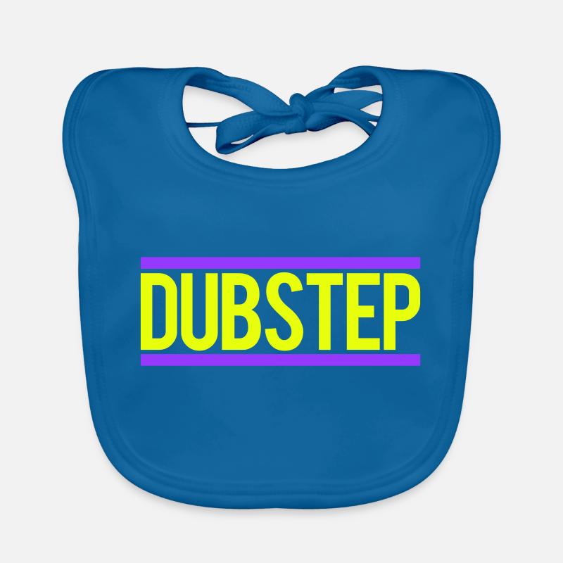 Dub Step Techno Musik Party Balken Text Schriftzug Baby Bio-Lätzchen