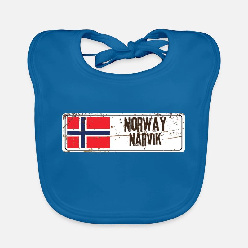 Narvik Norwegen Flagge Baby Bio-Lätzchen