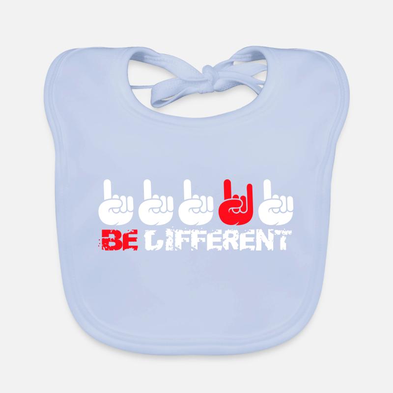 Be Different Heavy Metal Hard Rock Cool Gestes de la main Bavoir bio Bébé
