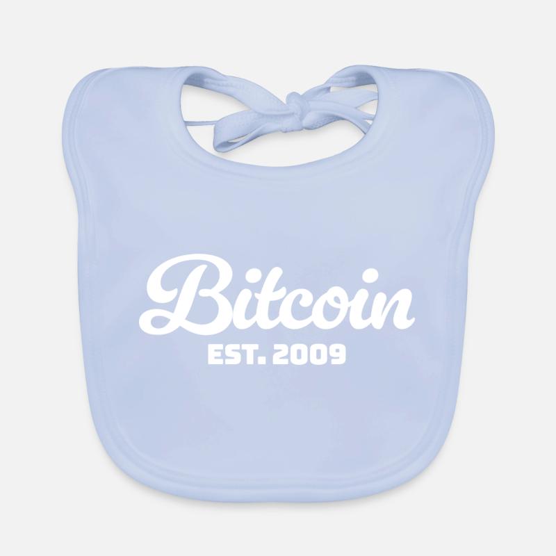 Bitcoin Est. 2009 – Klassisches Krypto Design Baby Bio-Lätzchen