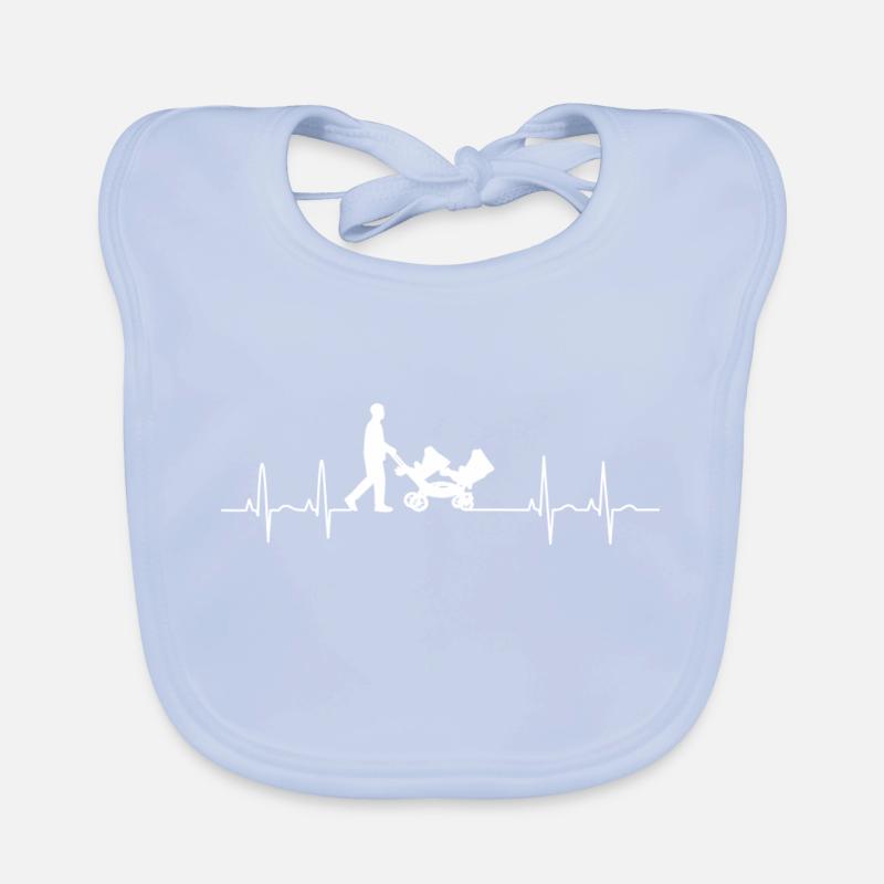 Cardiogramme Poussette Gemini Bavoir bio Bébé