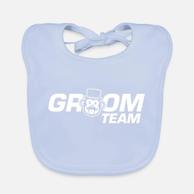 Team Groom Affe Lustig Baby Bio-Lätzchen