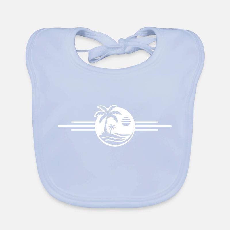 Palmen Strand Baby Bio-Lätzchen