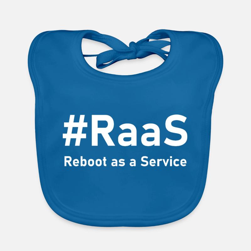 RaaS – Reboot as a Service | Funny IT saying Organic Baby Bibs