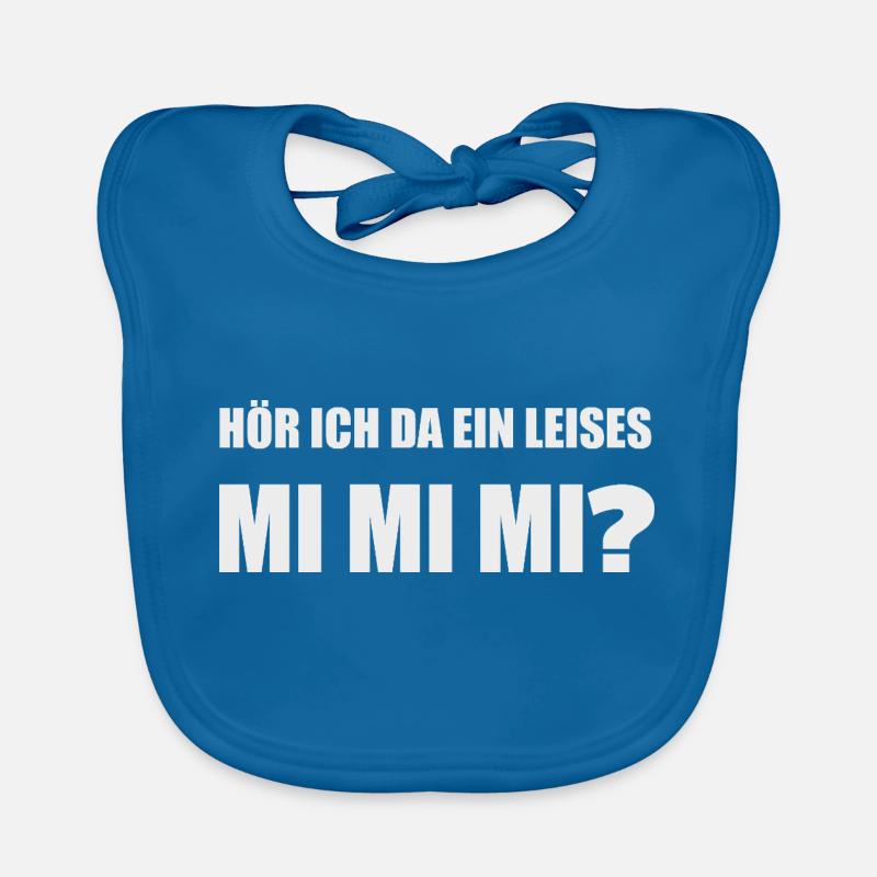 Hör ich da ein leises Mimimi? - Baby Bio-Lätzchen - Pfauenblau