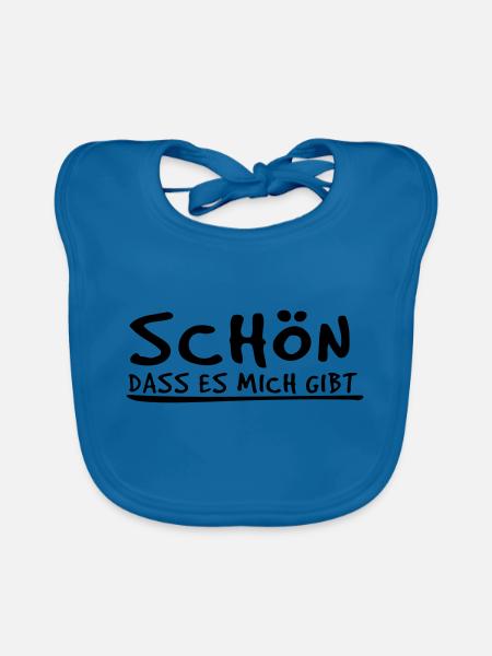 Schoen - Baby Bio-Lätzchen - Pfauenblau - Vorne