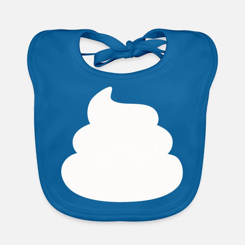 Merde, tout simplement - Bavoir bio Bébé - bleu paon