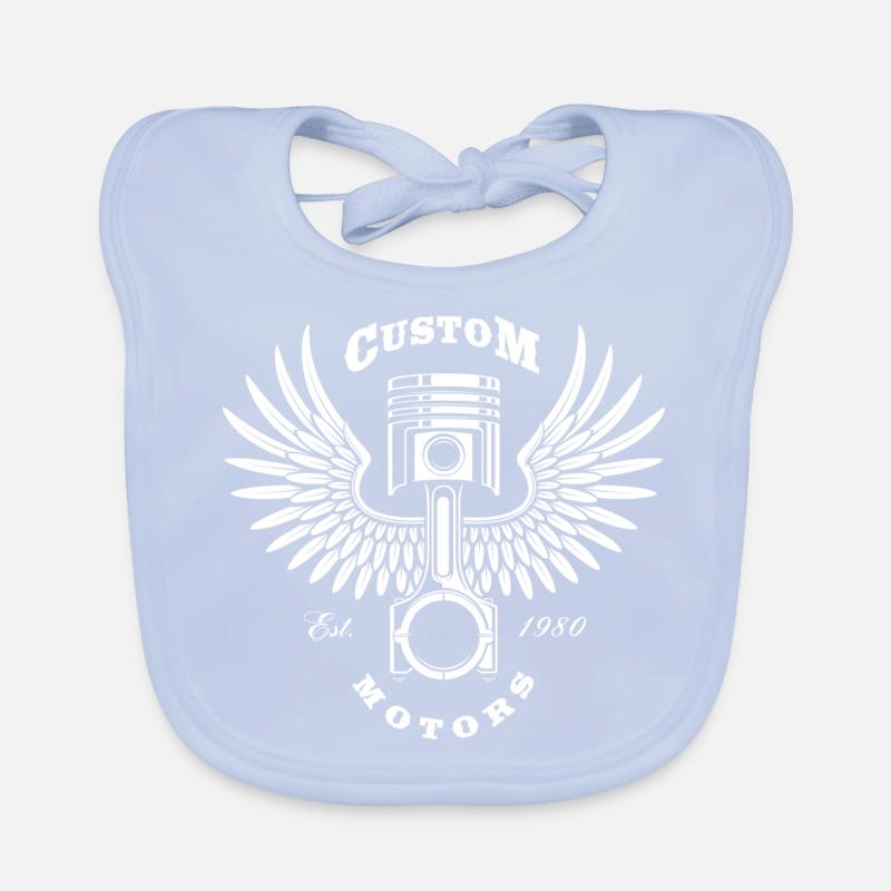 piston with wings Organic Baby Bibs