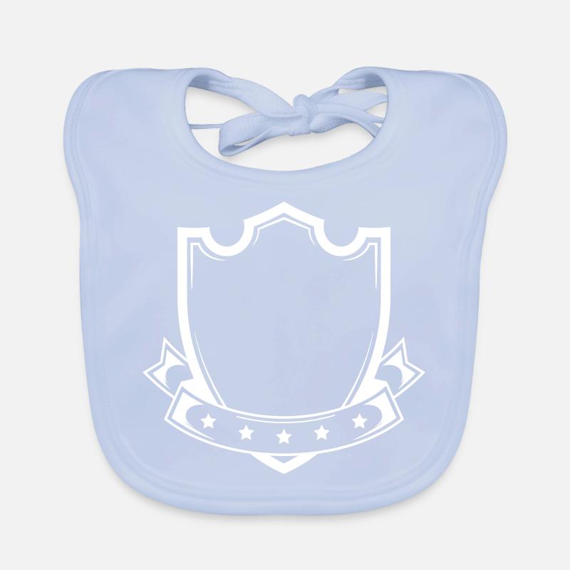 coat of arms blank shield shape Organic Baby Bibs
