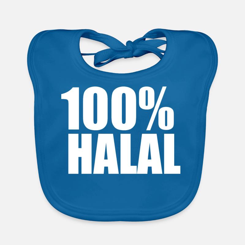 Halal - Baby Bio-Lätzchen - Pfauenblau