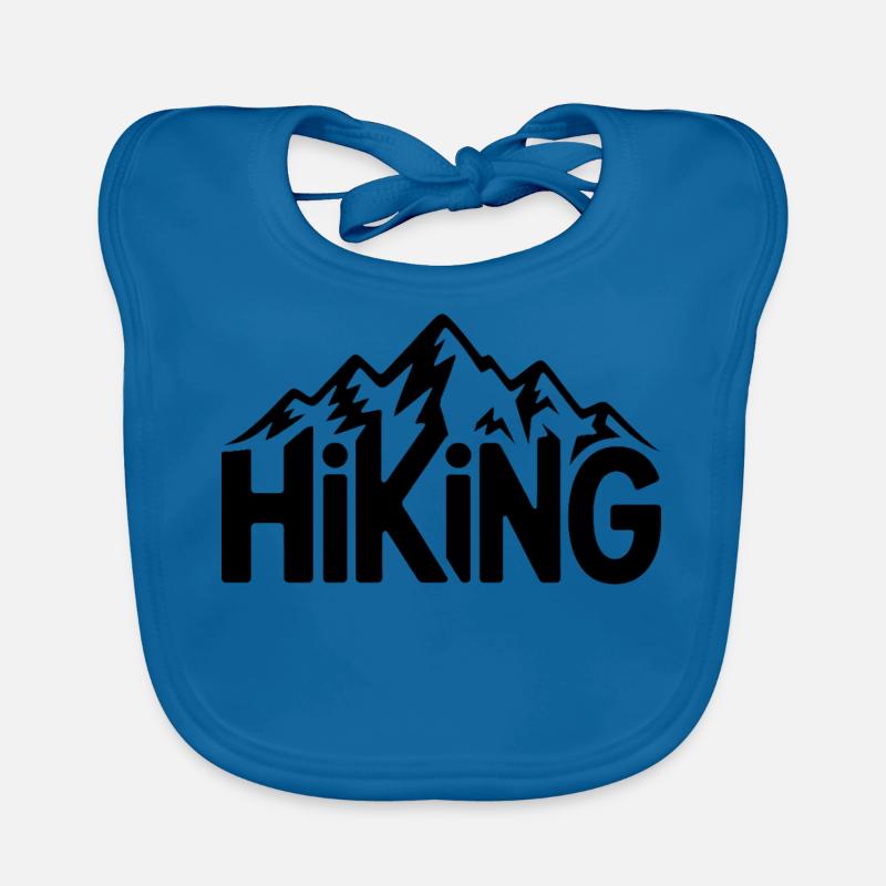 Hiking Typography- Hiking Design Organic Baby Bibs