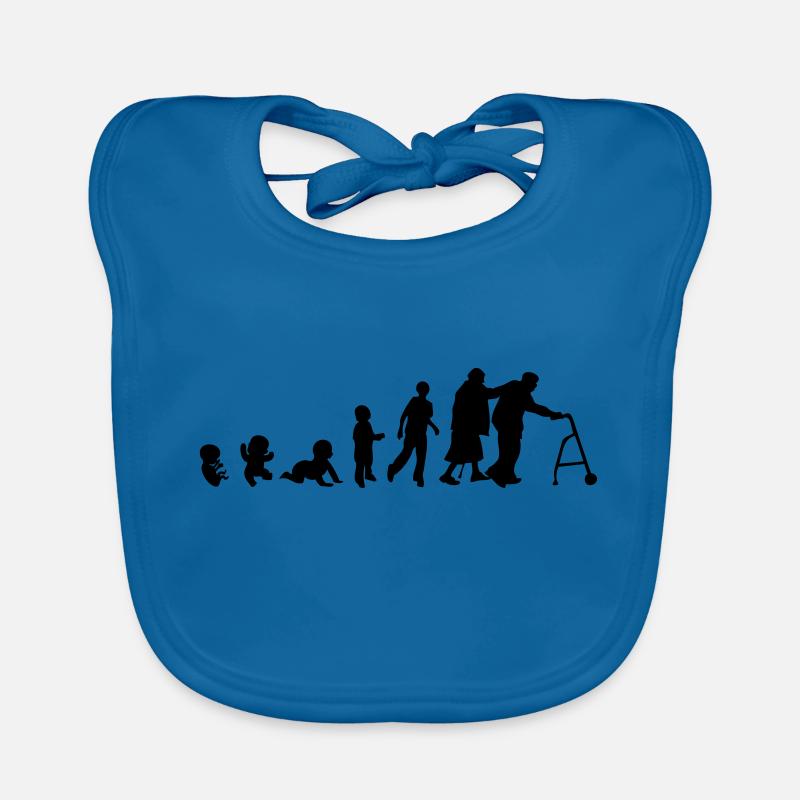 evolution man human old age Organic Baby Bibs
