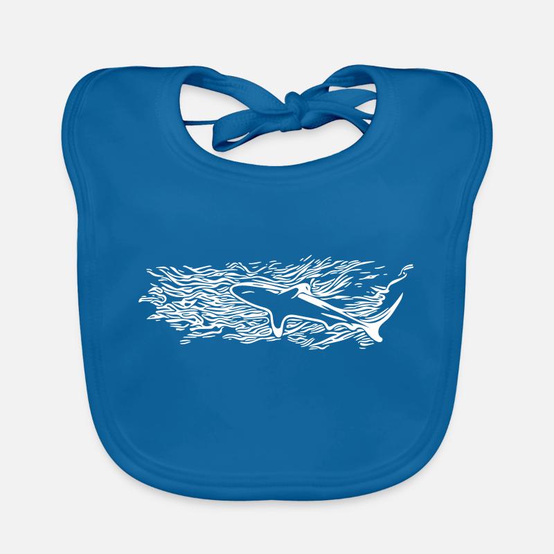 Shark Surface Silhouette Baby Bio-Lätzchen