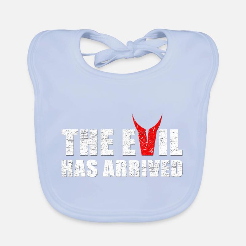 Evil has come with horns from the devil Organic Baby Bibs