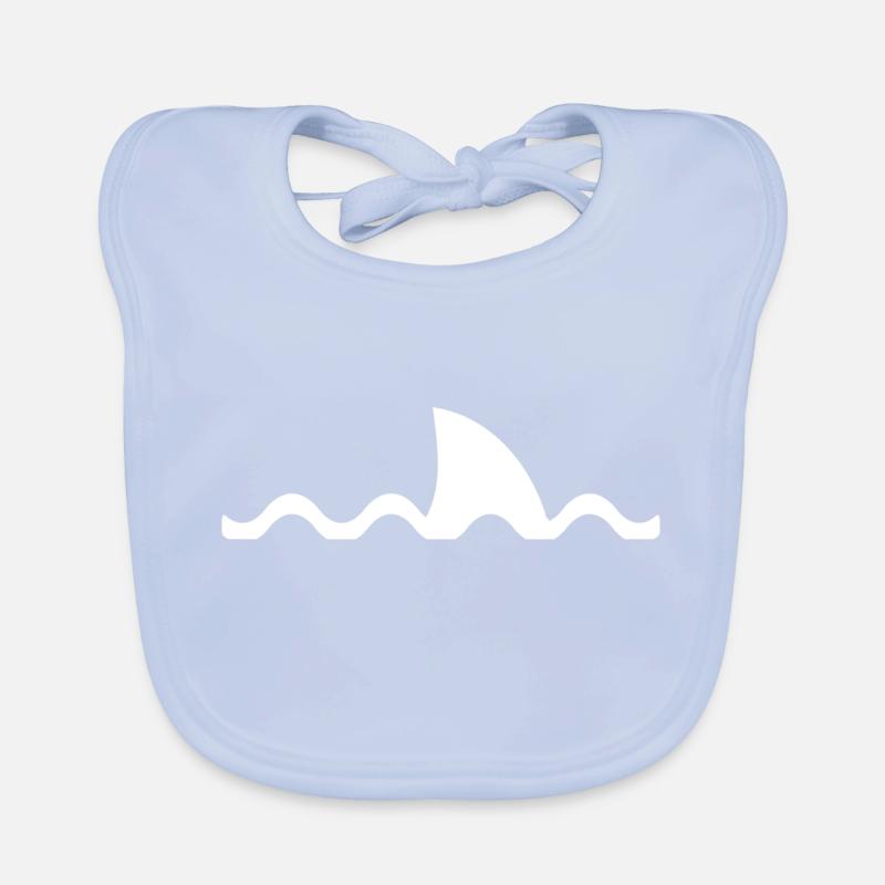shark danger alert Organic Baby Bibs