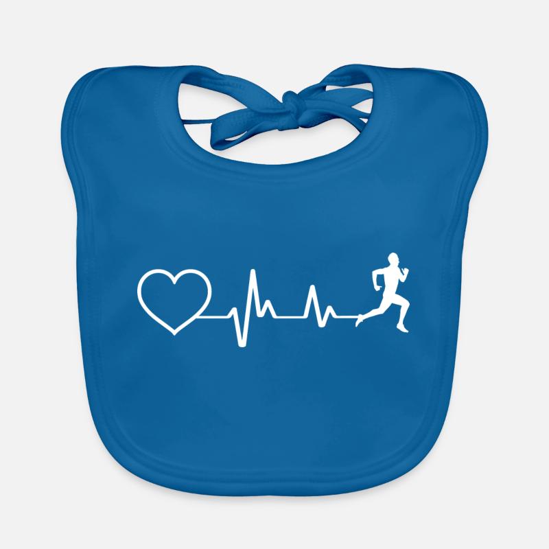 Laufen Herzschlag Runner Trailrun Triathlet Baby Bio-Lätzchen