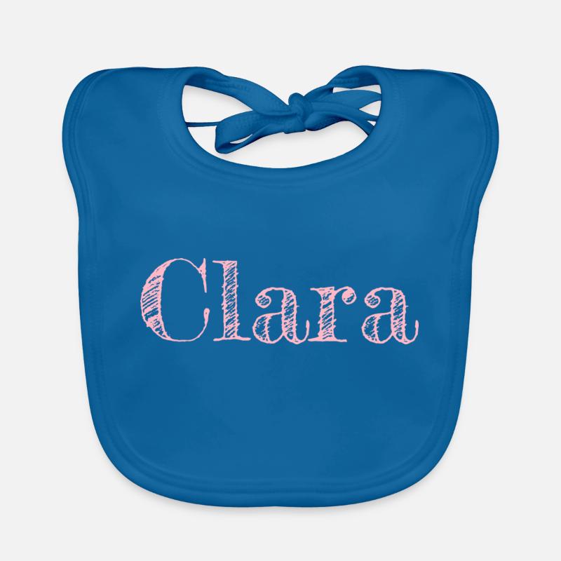 Clara - Bavoir bio Bébé - bleu paon