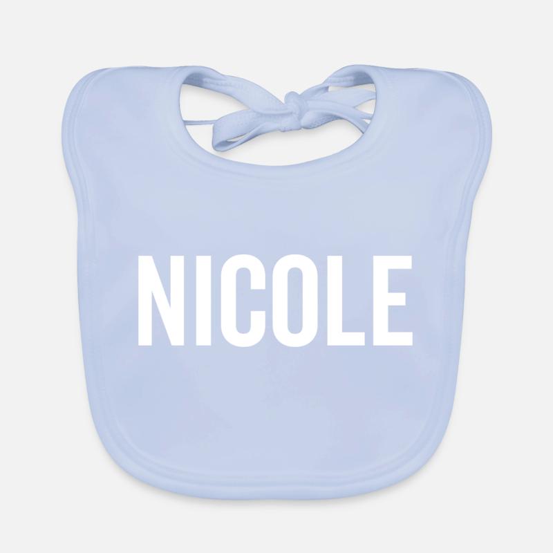 Nicole Custom Name Schriftart Text Geburtstag Baby Bio-Lätzchen