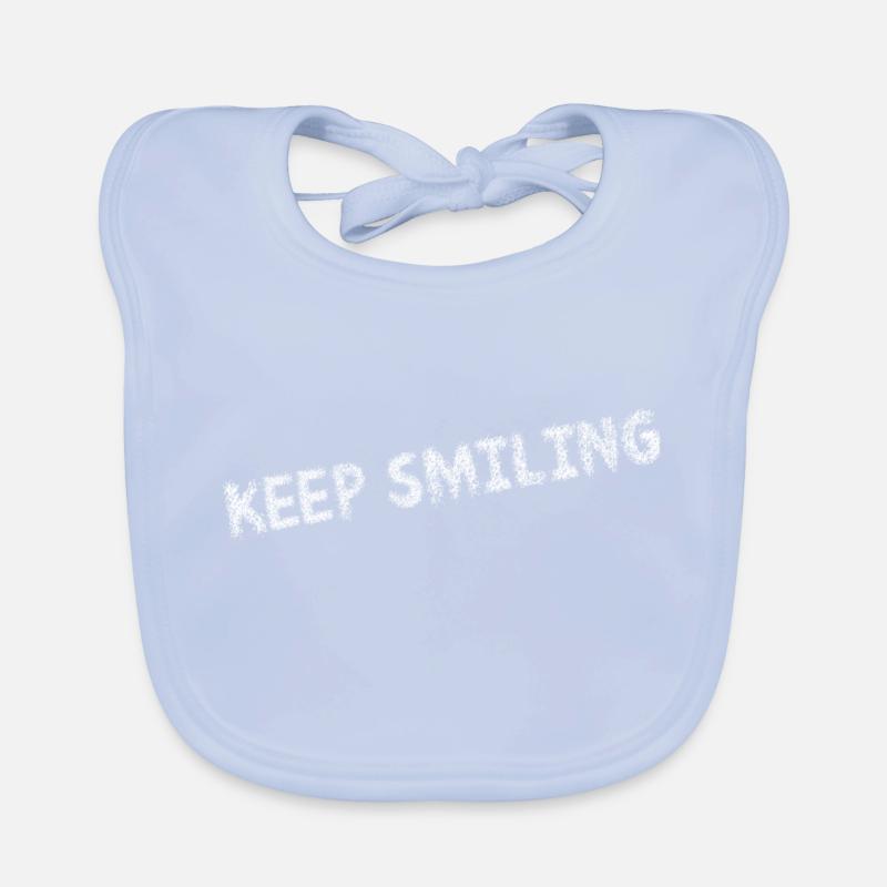 Keep smiling - restez positifs Bavoir bio Bébé