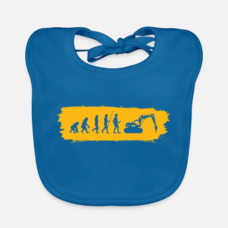 Evolution hin zum Bagger Baby Bio-Lätzchen
