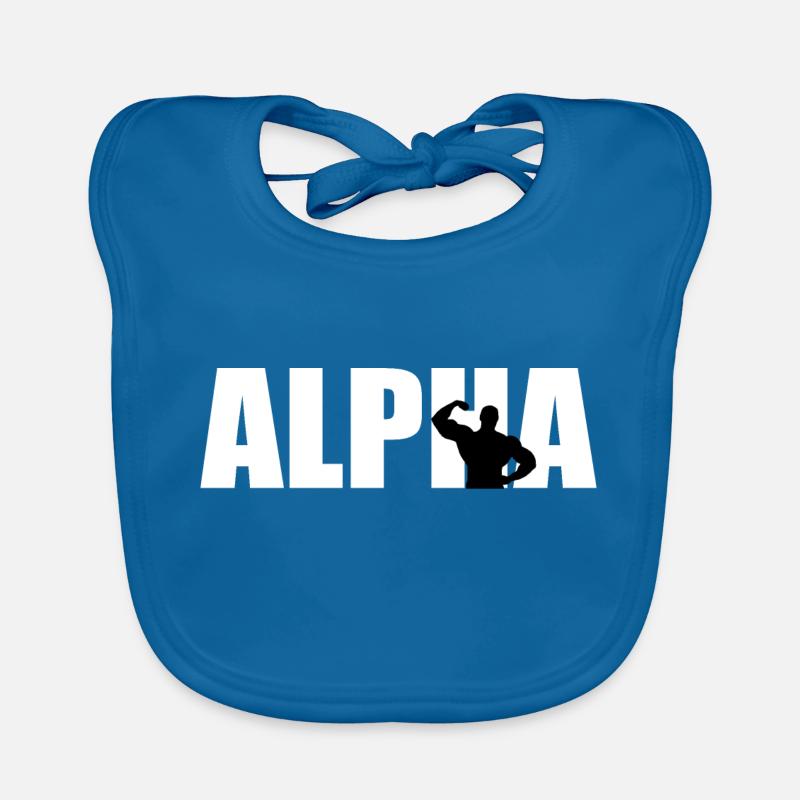 Alpha - Bavoir bio Bébé - bleu paon