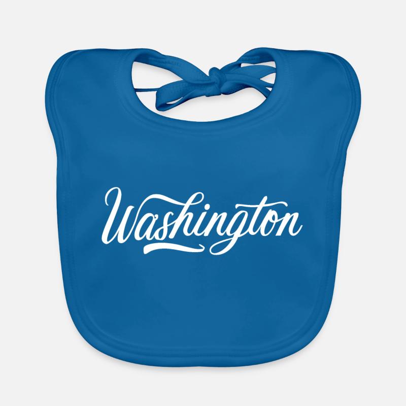 Washington - Bavoir bio Bébé - bleu paon