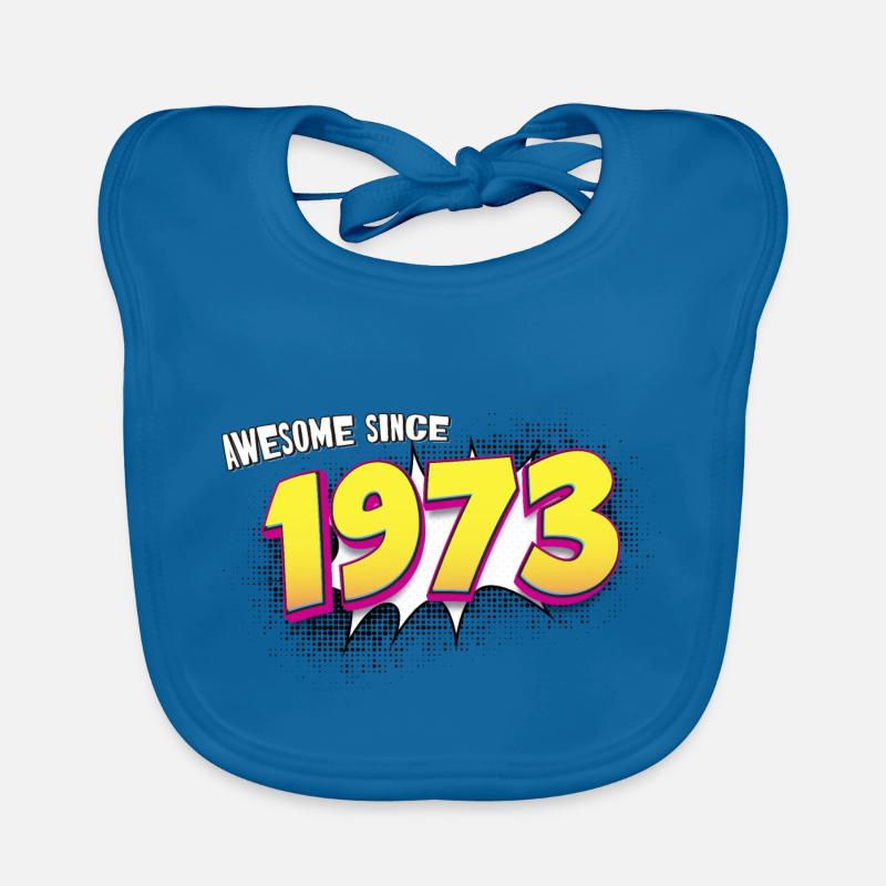 Retro 50th birthday in Pop Art Comic Book Style Organic Baby Bibs