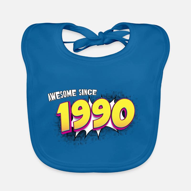 Rétro 33e anniversaire dans le Style de bande dessinée Pop Art Bavoir bio Bébé
