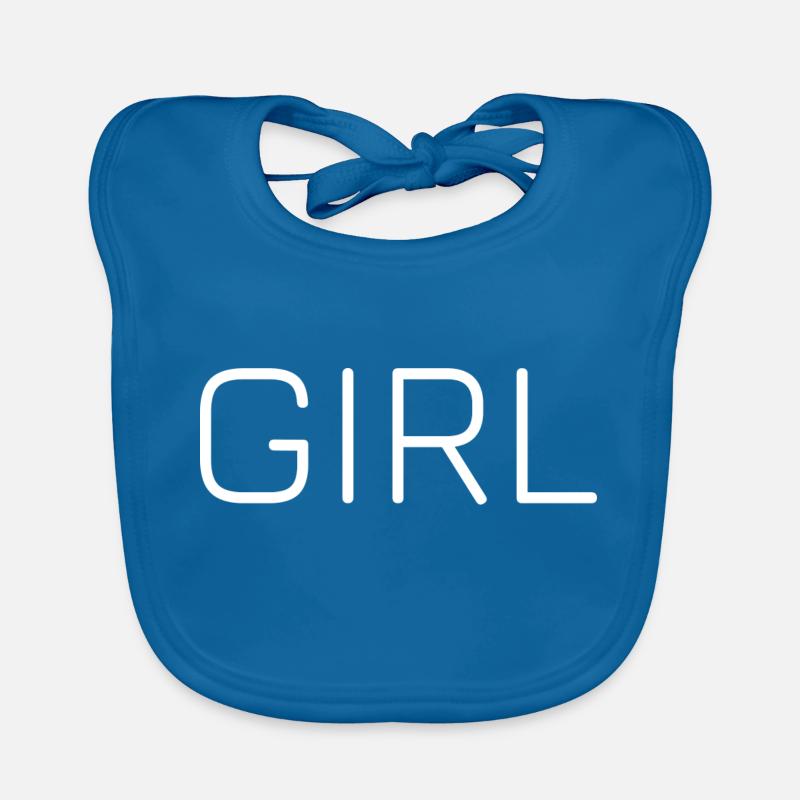 FILLE 2 - Bavoir bio Bébé - bleu paon
