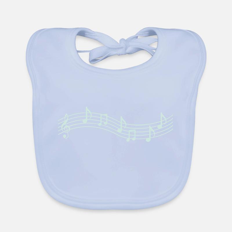 music notes Organic Baby Bibs