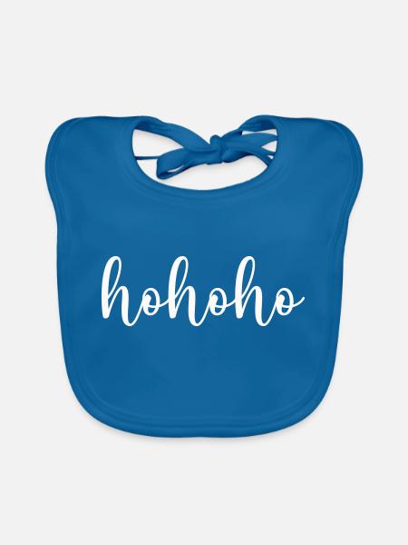 hohoho - Bavoir bio Bébé - bleu paon - Devant