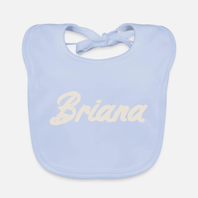 Briana Naming Name Tag Name Day Bavoir bio Bébé
